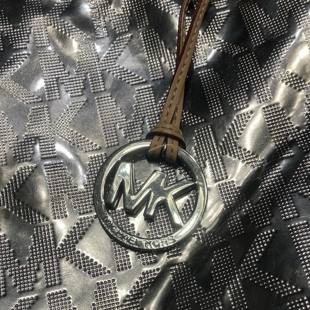 Michael Kors Metallic Mirror PVC and Leather Tote - Picture 2 of 7